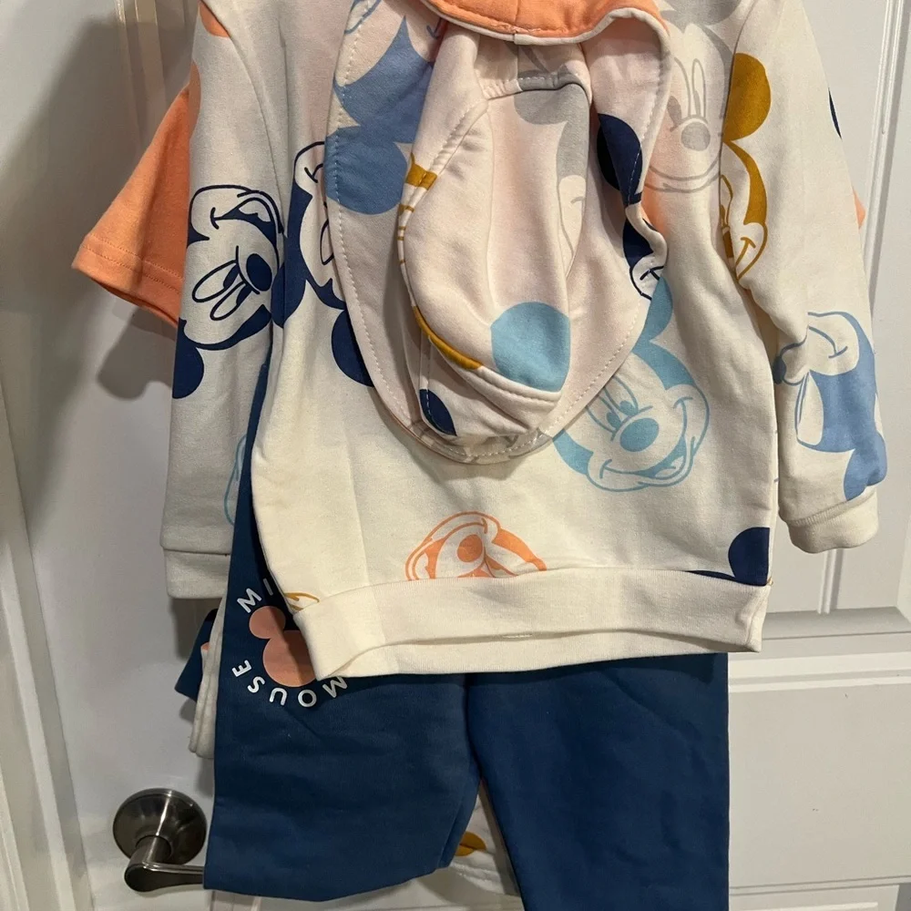 NEW - 5 piece DISNEY Mickey Mouse 5 piece 2T Set -summer colors (by Disney baby)